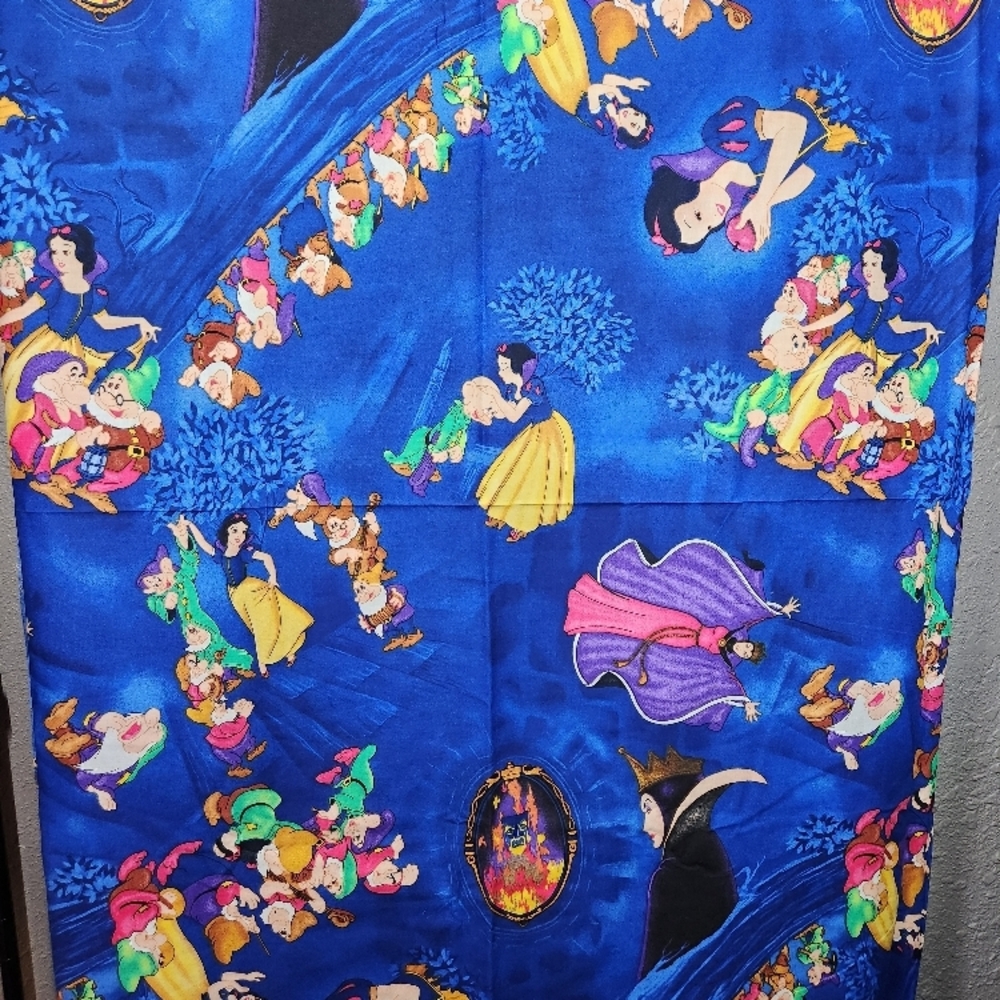 Disney Snow White Printed Blue Fabric Panel